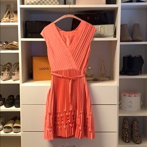 Coral cocktail dress